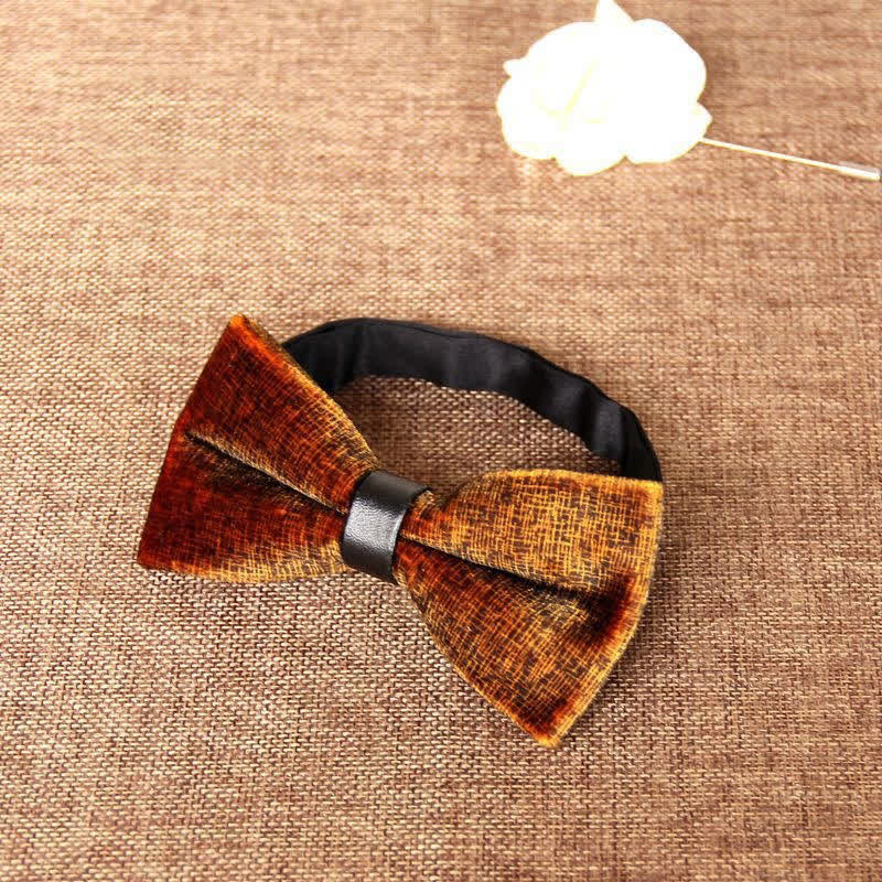 Pajarita de terciopelo elegante para banquetes de hombre