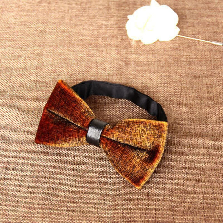 Pajarita de terciopelo elegante para banquetes de hombre