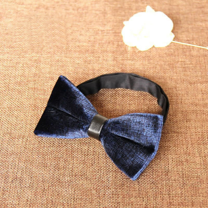 Pajarita de terciopelo elegante para banquetes de hombre