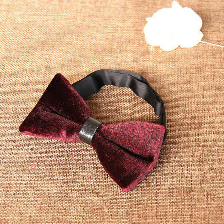 Pajarita de terciopelo elegante para banquetes de hombre