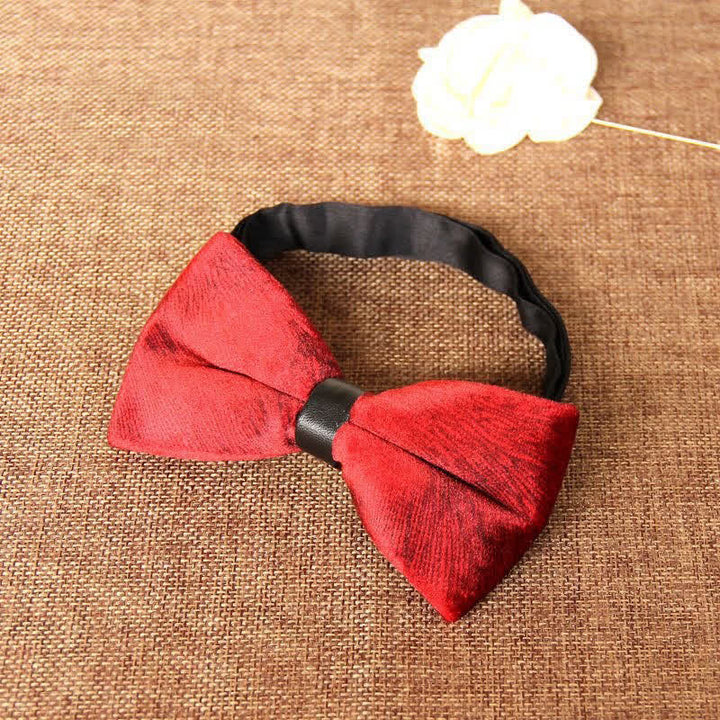Pajarita de terciopelo elegante para banquetes de hombre