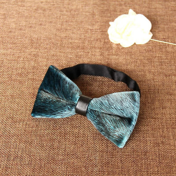 Pajarita de terciopelo elegante para banquetes de hombre