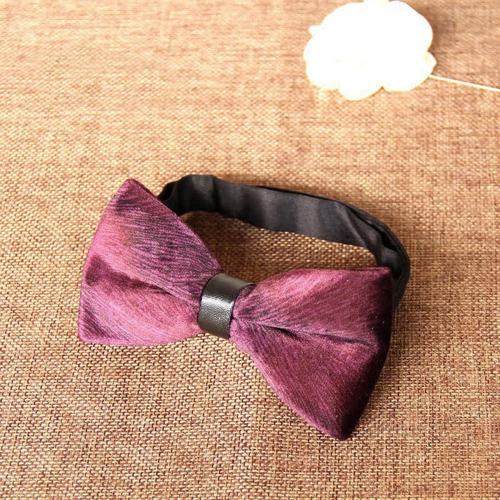 Pajarita de terciopelo elegante para banquetes de hombre