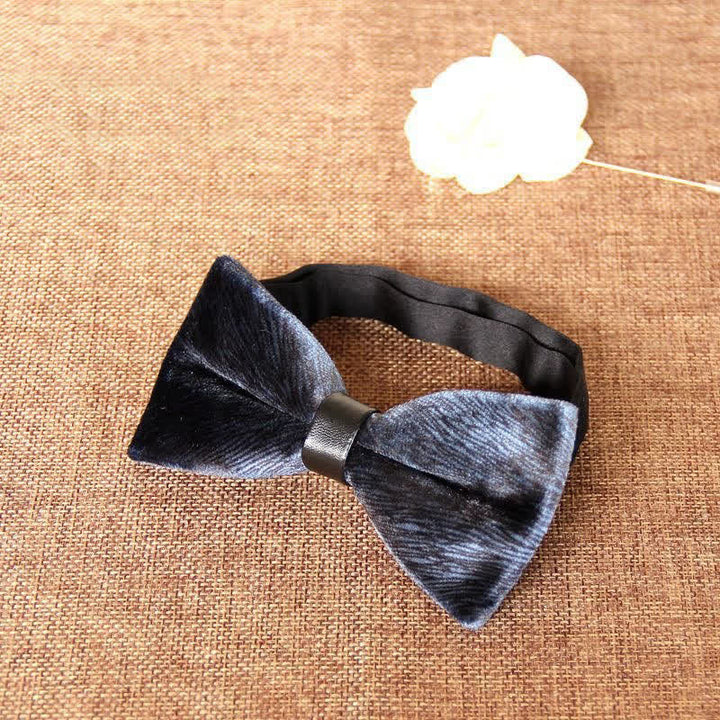 Pajarita de terciopelo elegante para banquetes de hombre