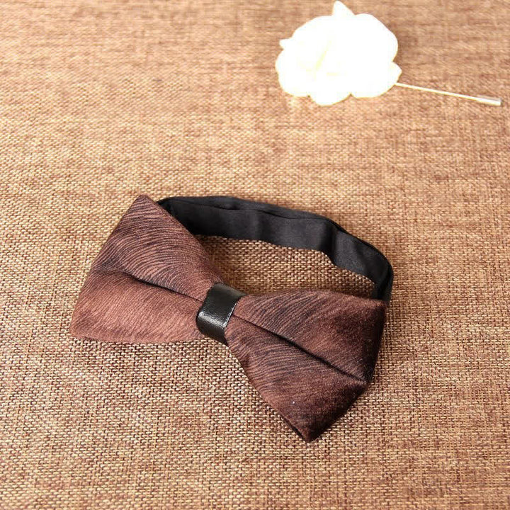 Pajarita de terciopelo elegante para banquetes de hombre