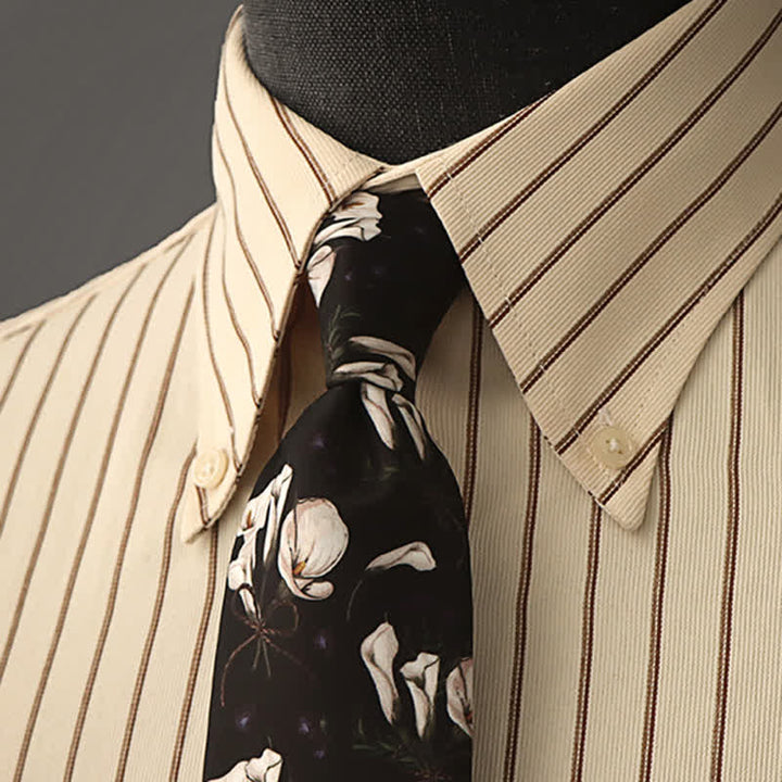 Camisa formal de vestir con estampado floral para hombre