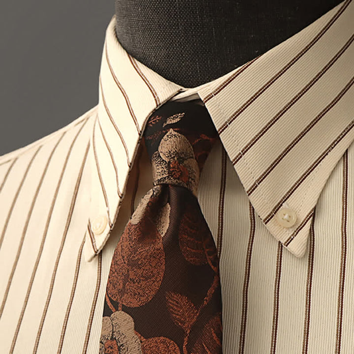 Camisa formal de vestir con estampado floral para hombre