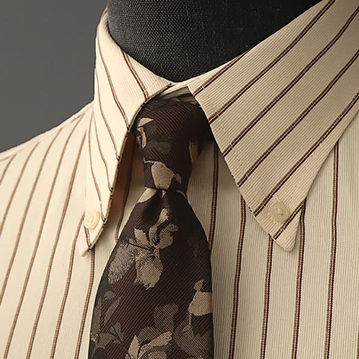 Camisa formal de vestir con estampado floral para hombre