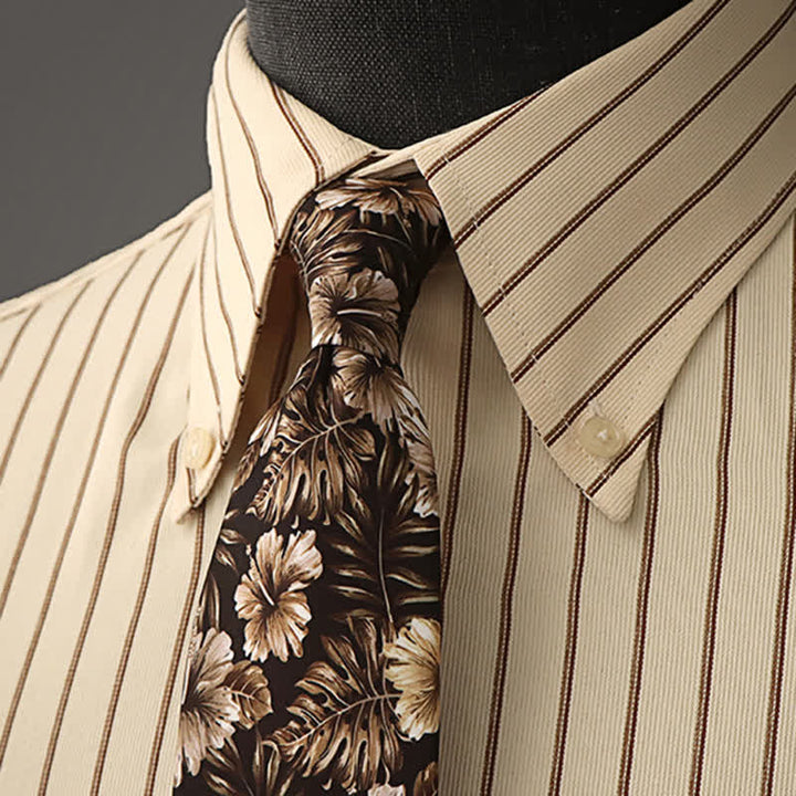 Camisa formal de vestir con estampado floral para hombre