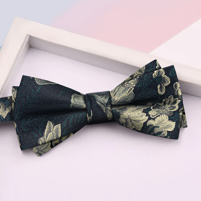 Conjunto de 3 pijamas con flores de color verde oscuro para hombre