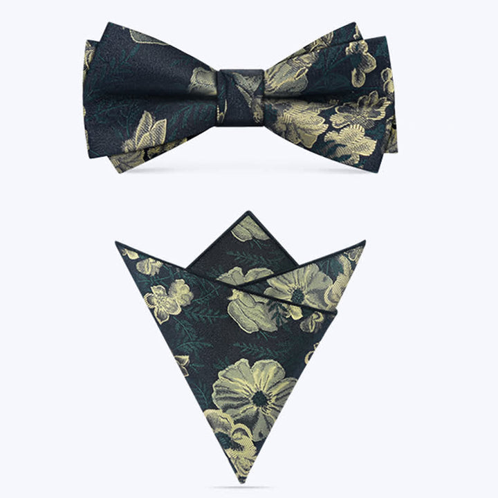Conjunto de 3 pijamas con flores de color verde oscuro para hombre