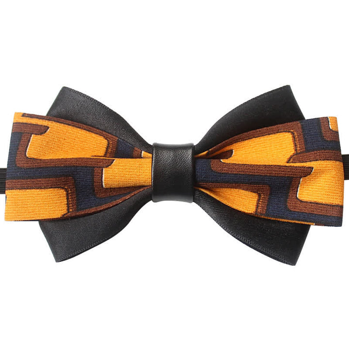 Conjunto de 3 pajaritas de doble capa con estampado exclusivo para hombre