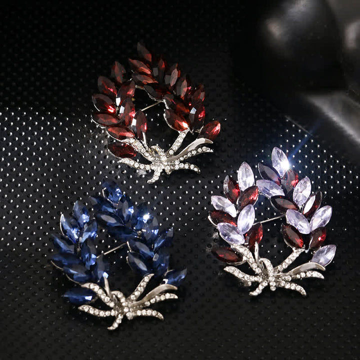 Broche de lujo con forma de espiga de trigo para mujer