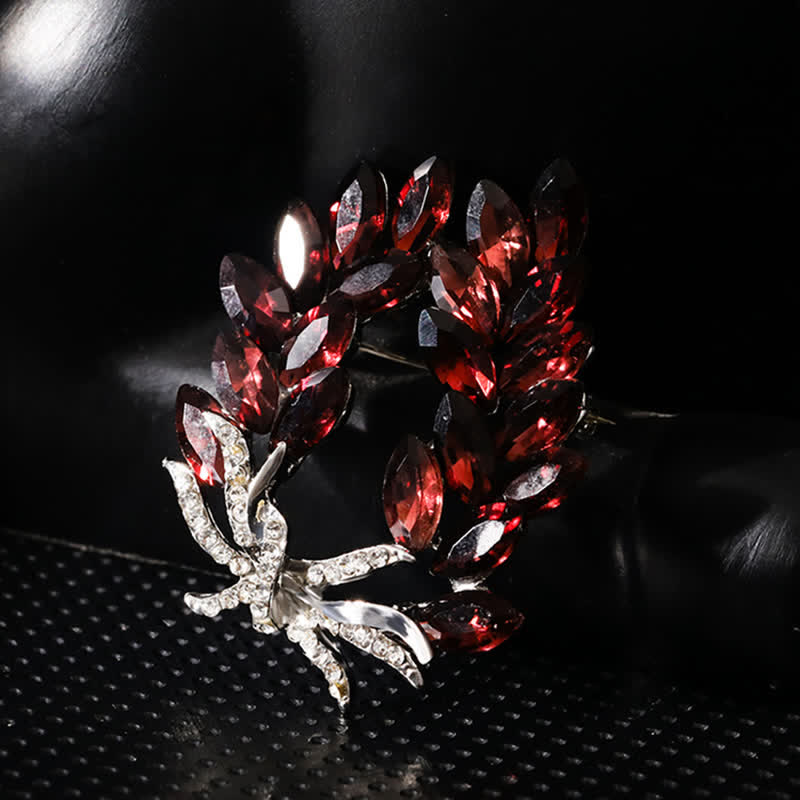 Broche de lujo con forma de espiga de trigo para mujer