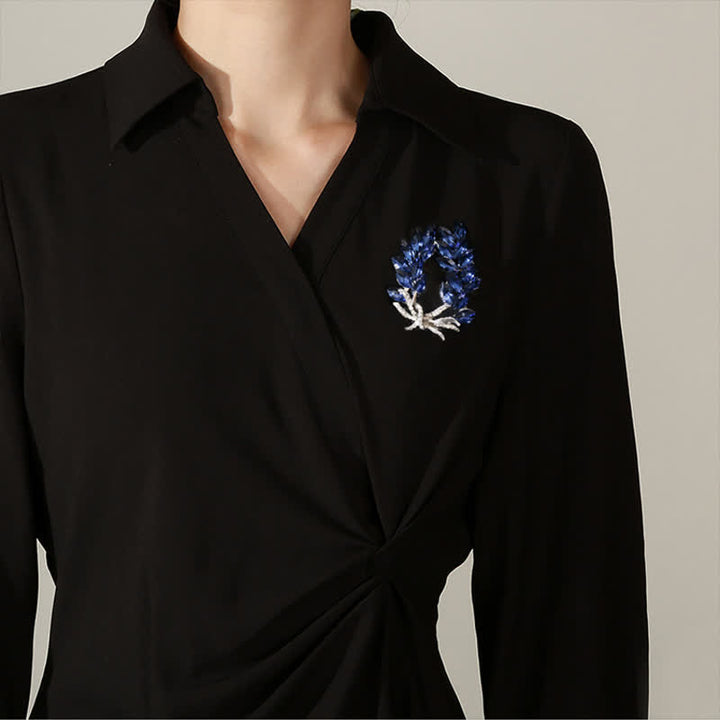 Broche de lujo con forma de espiga de trigo para mujer