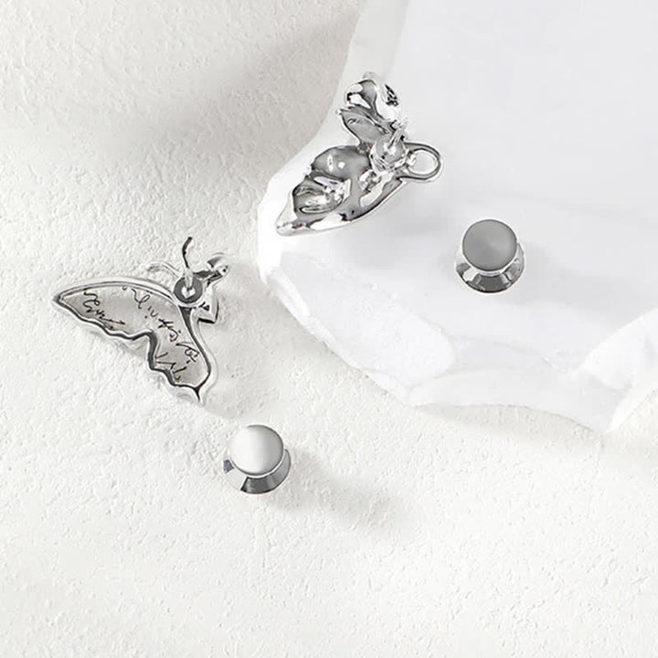 Pinzas para cinturón de jeans con botones extraíbles con forma de mariposa para mujer