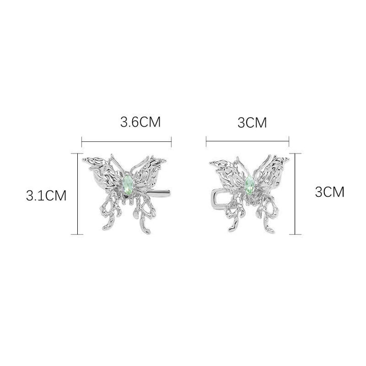 Cinturón tensor de pantalones con forma de mariposa de metal para mujer