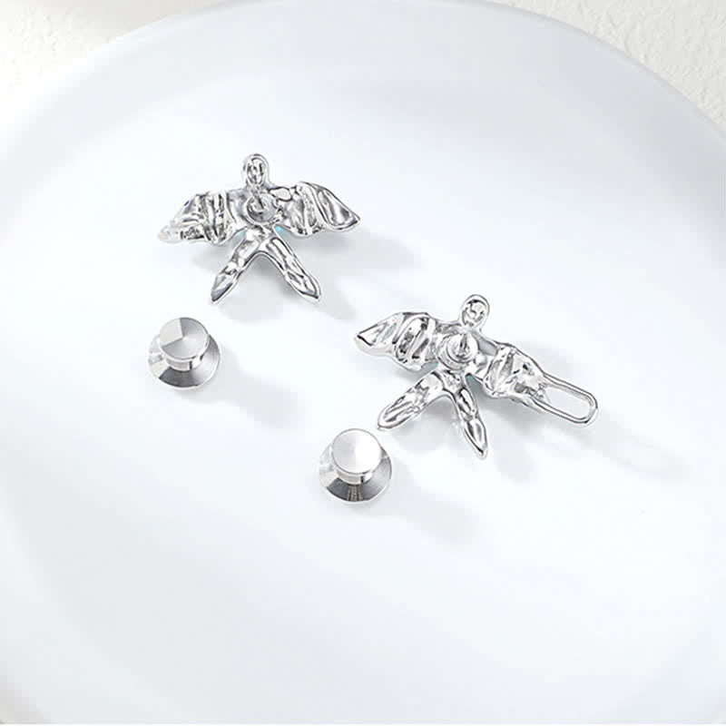 Clip para cinturón con forma de cometa de cristal azul para mujer