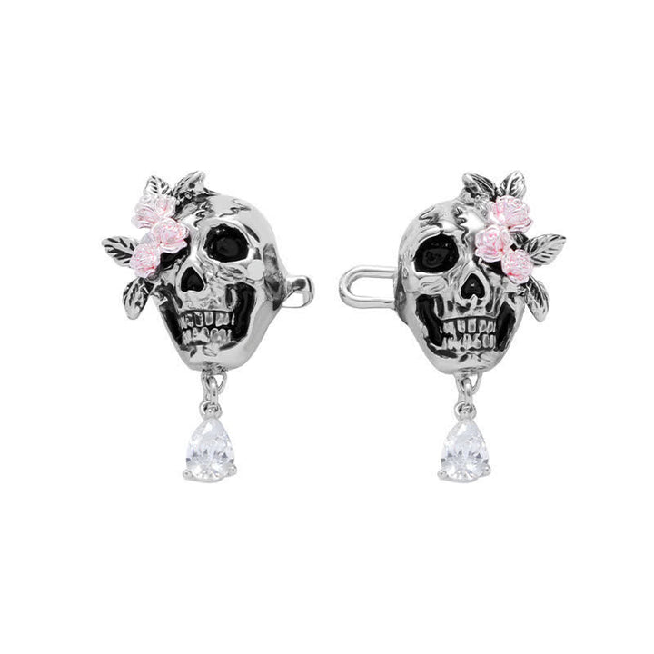 Encantador broche para cinturón de jeans con forma de calavera para mujer