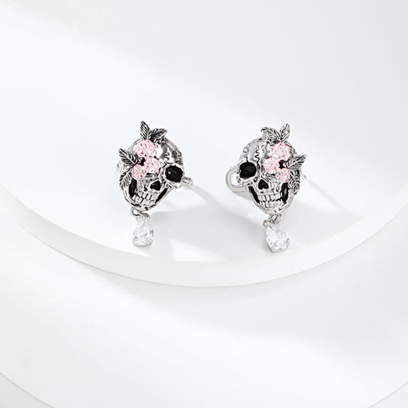 Encantador broche para cinturón de jeans con forma de calavera para mujer