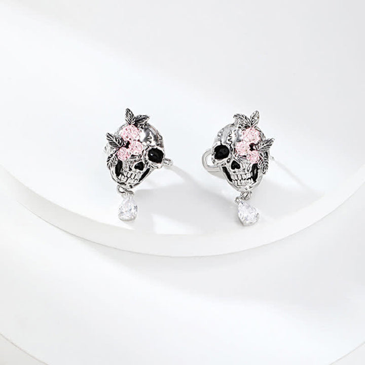Encantador broche para cinturón de jeans con forma de calavera para mujer