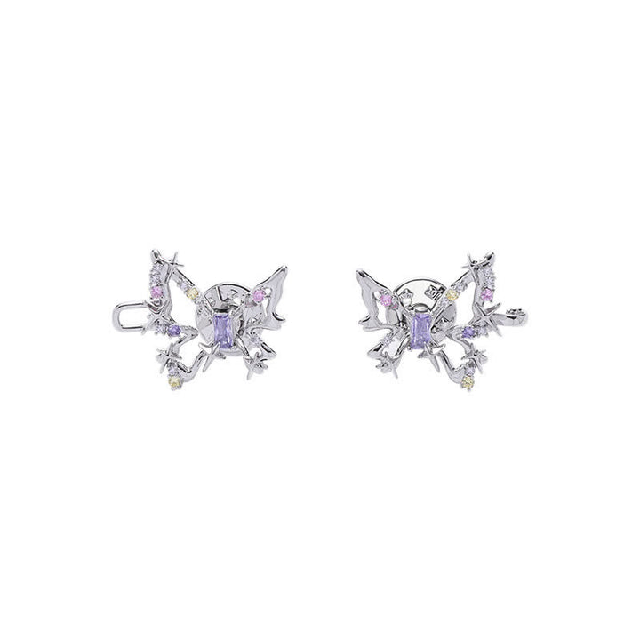 Clip para cinturón con forma de mariposa y circonitas de colores para mujer