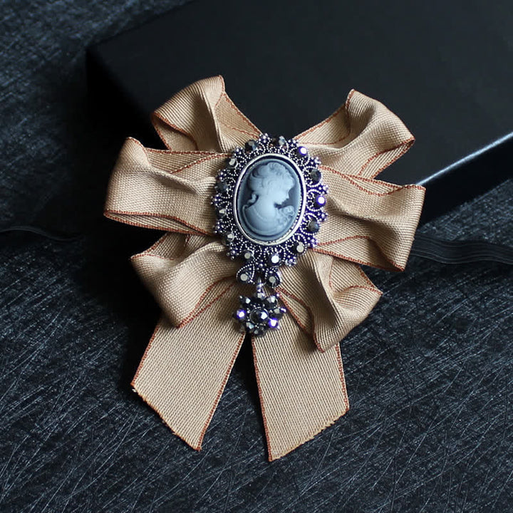 Pajarita de boda con relieve de diamantes de imitación y cinta