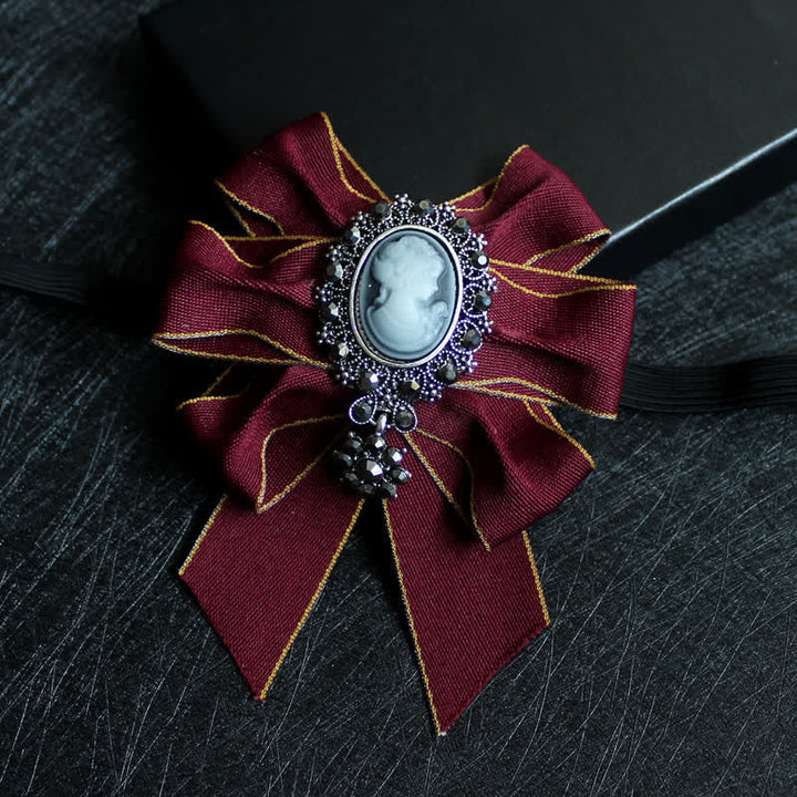 Pajarita de boda con relieve de diamantes de imitación y cinta