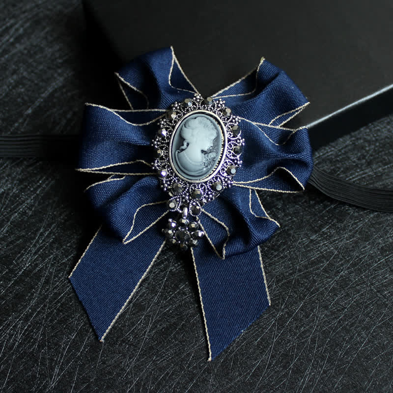 Pajarita de boda con relieve de diamantes de imitación y cinta