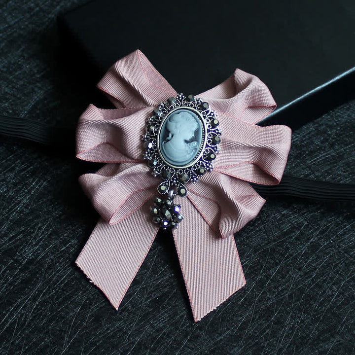 Pajarita de boda con relieve de diamantes de imitación y cinta