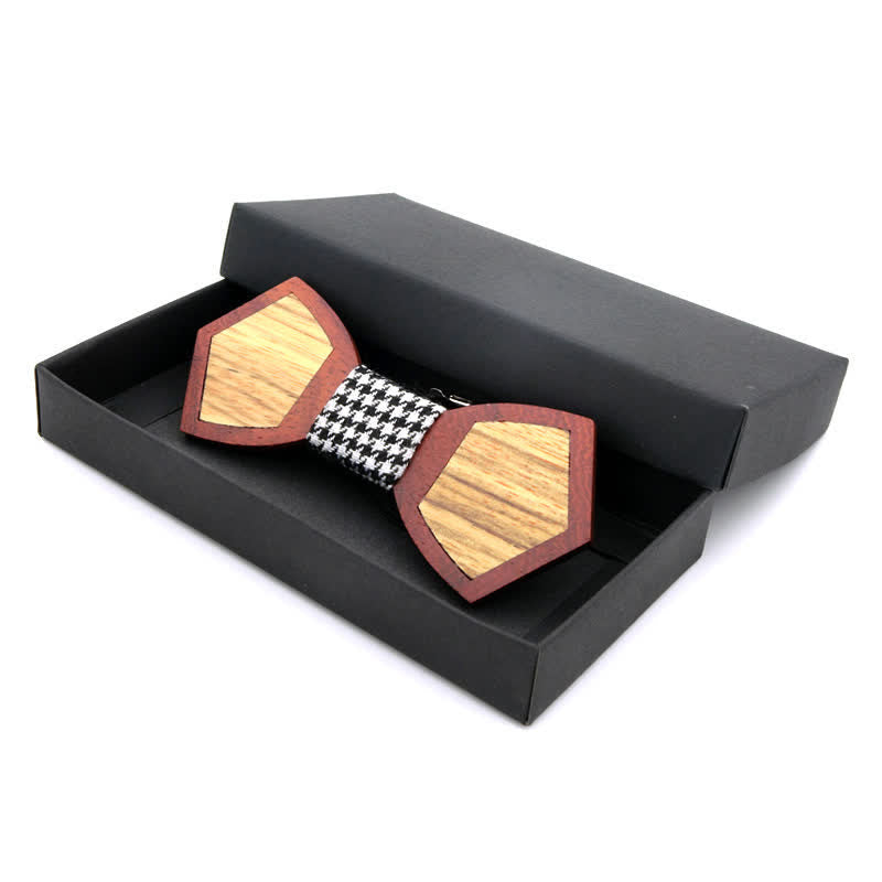 Pajarita de madera con diseño de mariposa empalmada para hombre