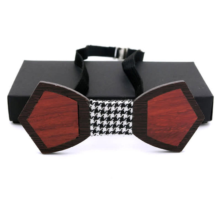 Pajarita de madera con diseño de mariposa empalmada para hombre