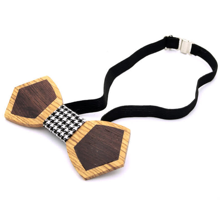 Pajarita de madera con diseño de mariposa empalmada para hombre