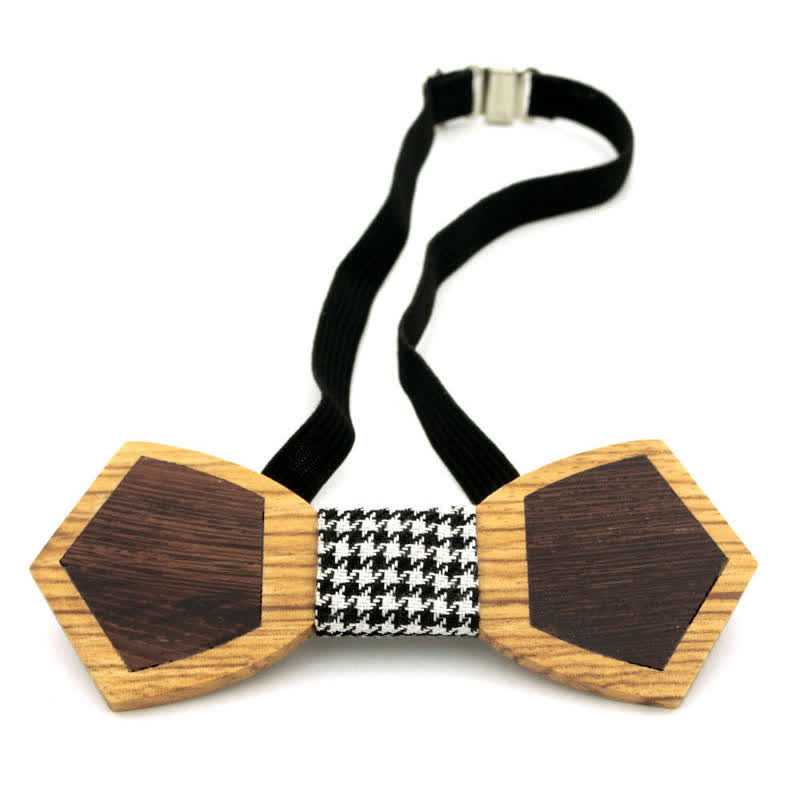 Pajarita de madera con diseño de mariposa empalmada para hombre