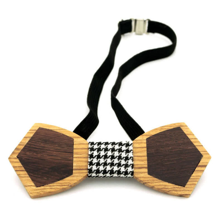 Pajarita de madera con diseño de mariposa empalmada para hombre