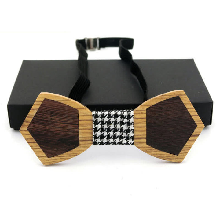 Pajarita de madera con diseño de mariposa empalmada para hombre