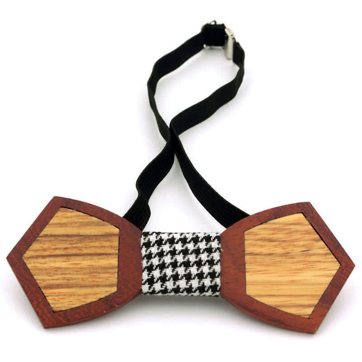 Pajarita de madera con diseño de mariposa empalmada para hombre