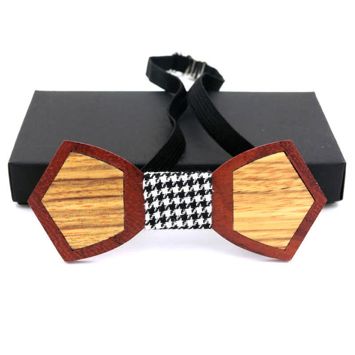 Pajarita de madera con diseño de mariposa empalmada para hombre