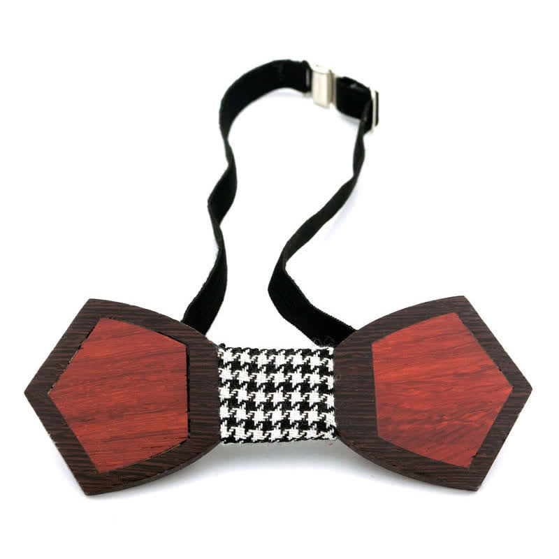 Pajarita de madera con diseño de mariposa empalmada para hombre