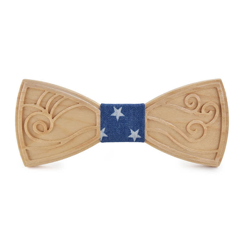 Pajarita de madera con grabado musical novedoso para hombre