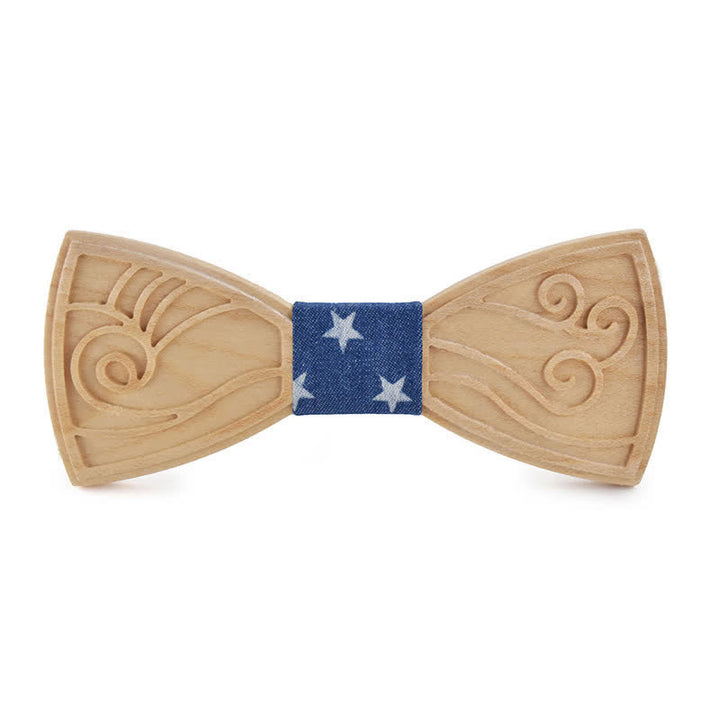 Pajarita de madera con grabado musical novedoso para hombre