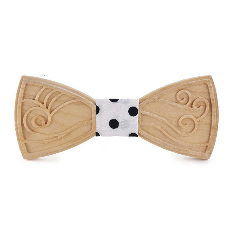 Pajarita de madera con grabado musical novedoso para hombre