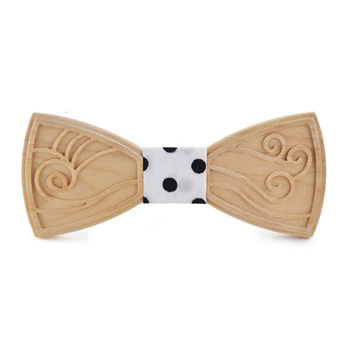 Pajarita de madera con grabado musical novedoso para hombre