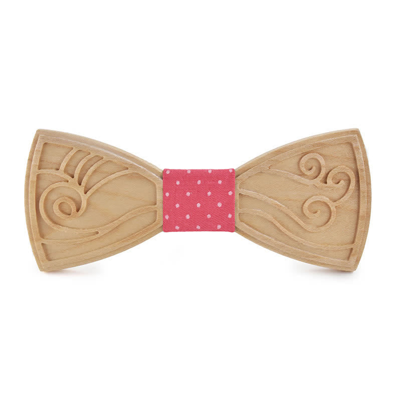 Pajarita de madera con grabado musical novedoso para hombre