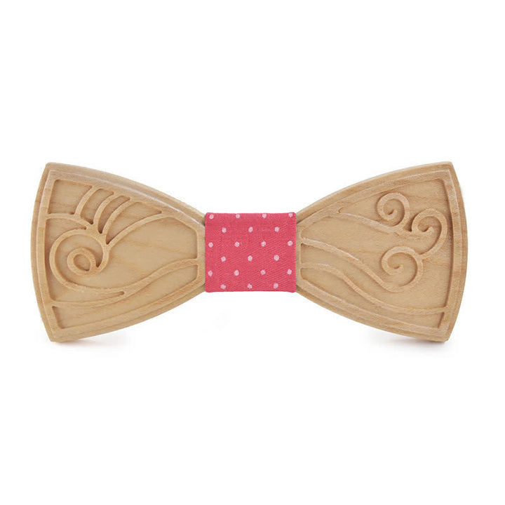 Pajarita de madera con grabado musical novedoso para hombre