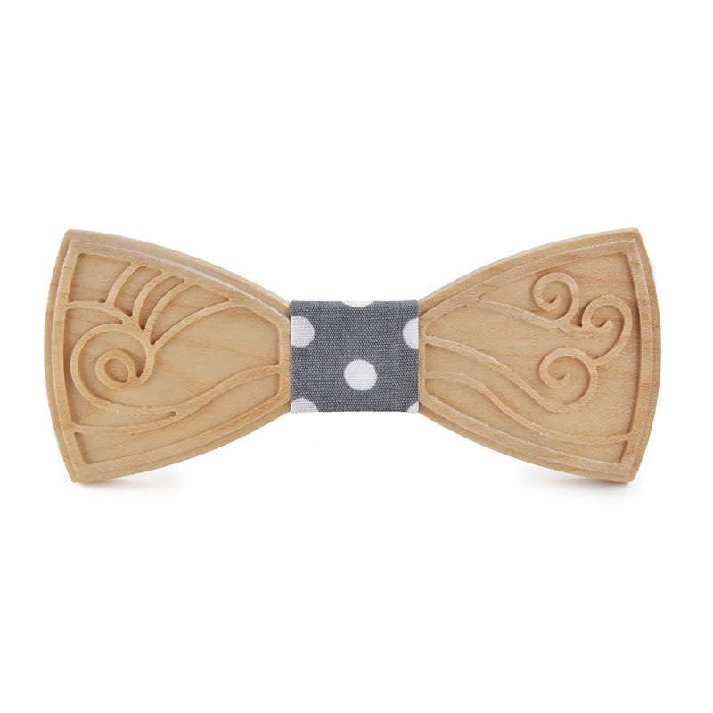 Pajarita de madera con grabado musical novedoso para hombre