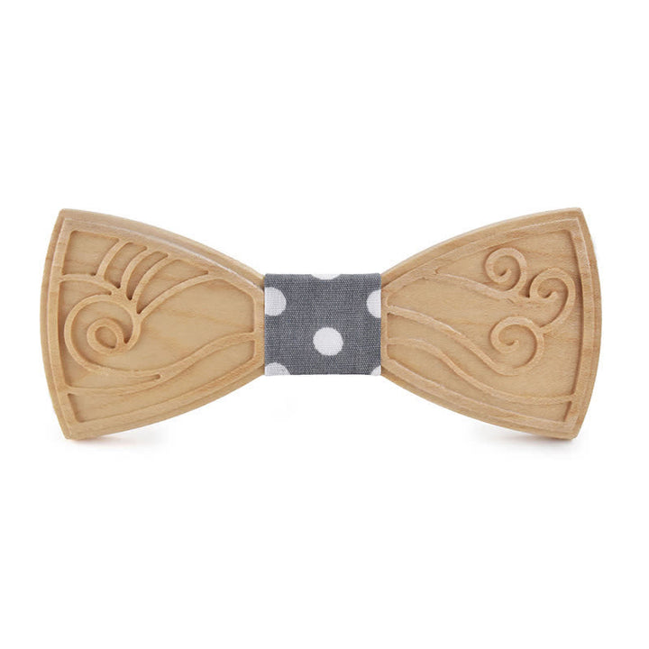 Pajarita de madera con grabado musical novedoso para hombre