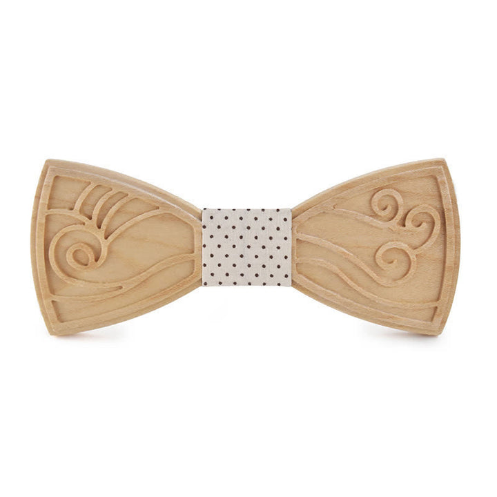 Pajarita de madera con grabado musical novedoso para hombre