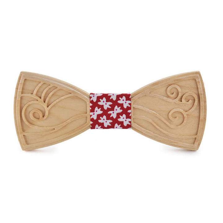 Pajarita de madera con grabado musical novedoso para hombre