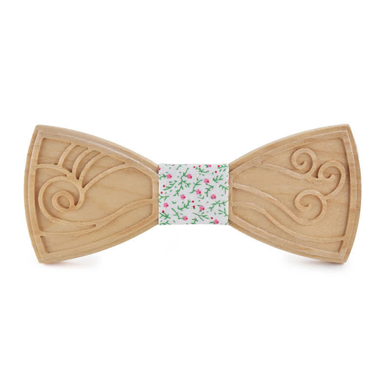 Pajarita de madera con grabado musical novedoso para hombre